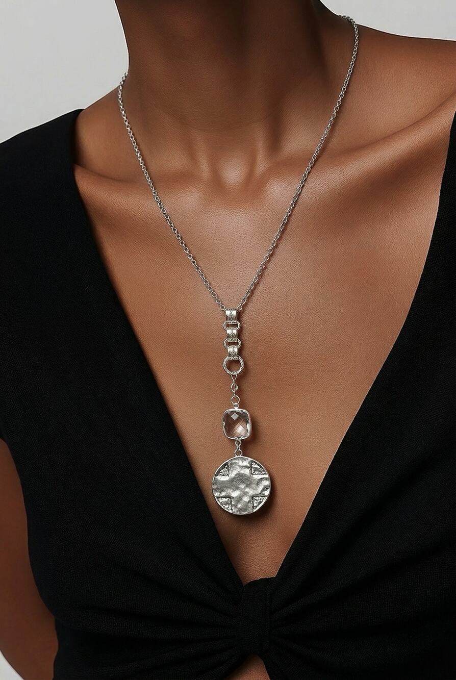 VB&Co Lord’s Prayer Silver Christian Medallion Pendant Necklace